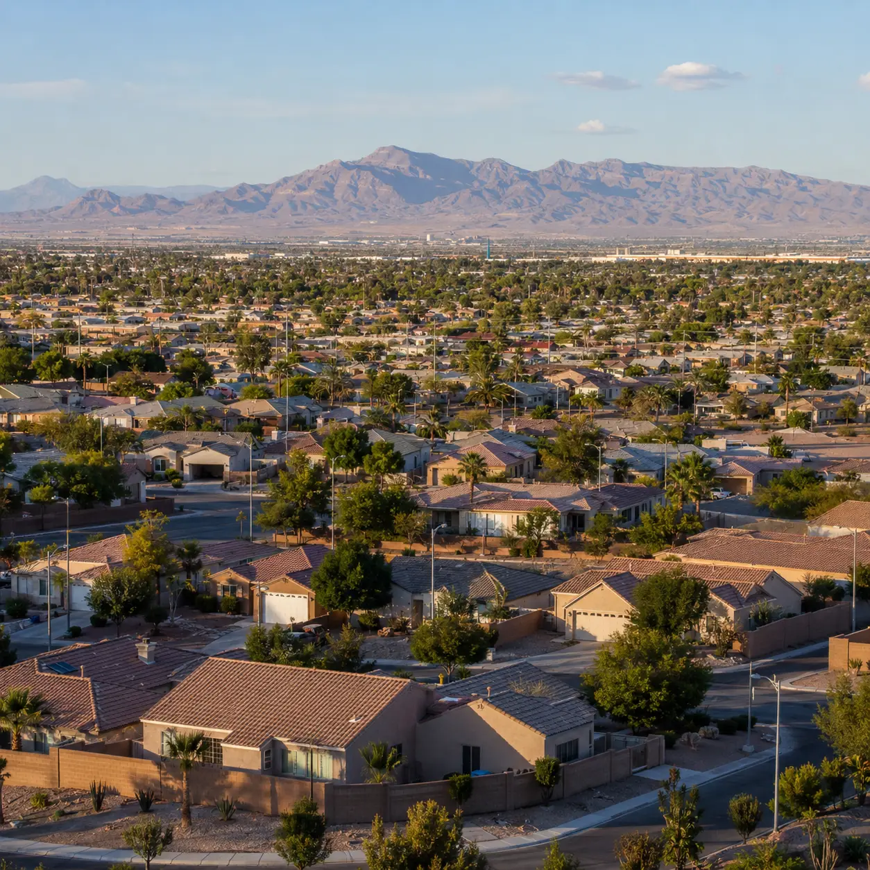Residential neighborhoods and newer communities in North Las Vegas